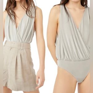 NWT Free People Silver Body Suit